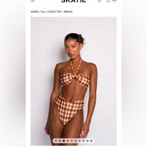 Skatie Cher bikini top, size large, color Maple